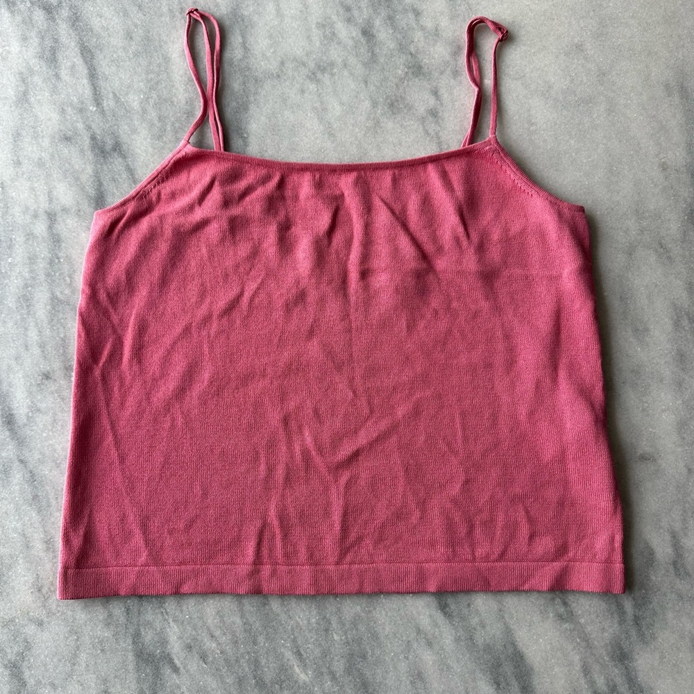 Vince Mauve Rose Layering Knit Camisole Top Size Medium